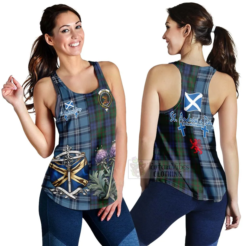 Baird Tartan Women's Racerback Tanks Happy St. Andrew's Day Half Tartan Style