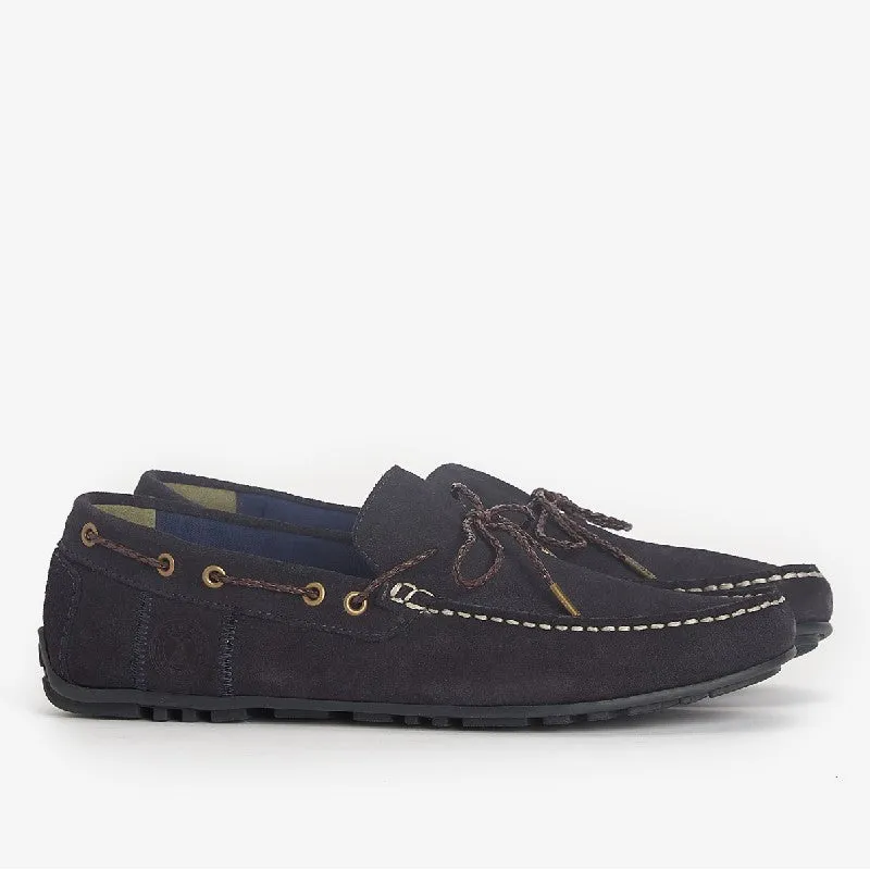 Barbour Jenson Suede Mens Driving Shoe - Navy Suede