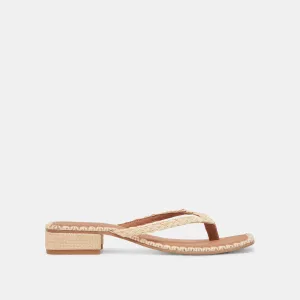 BARTY SANDALS LT NATURAL RAFFIA