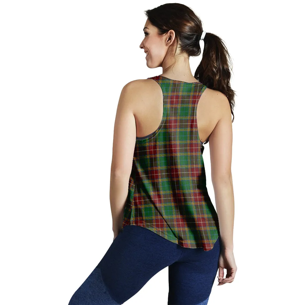 Baxter Tartan Women Racerback Tanks with Family Crest