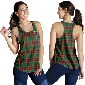 Baxter Tartan Women Racerback Tanks with Family Crest