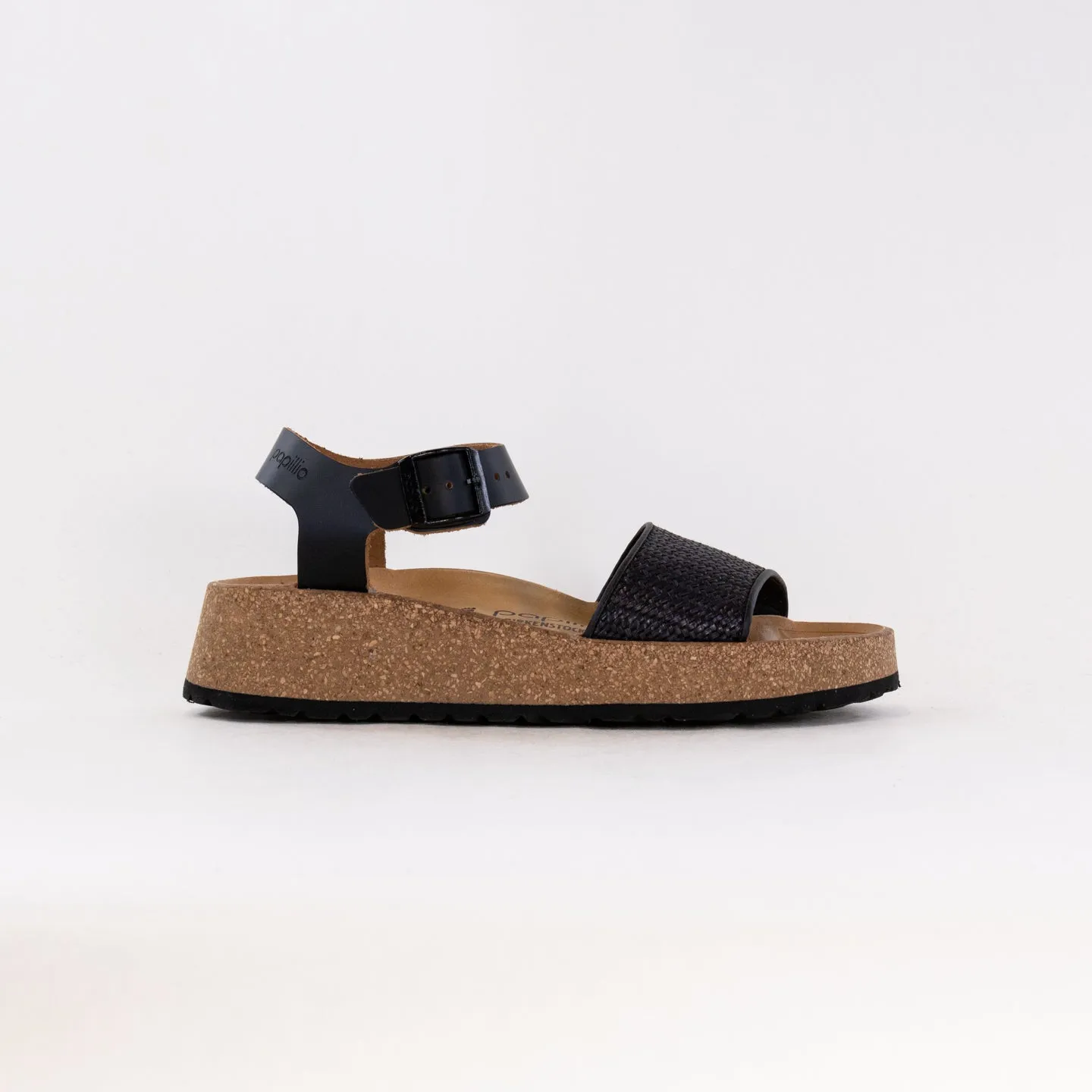 Birkenstock-Papillo Glenda (Women's) - Black Raffia Leather