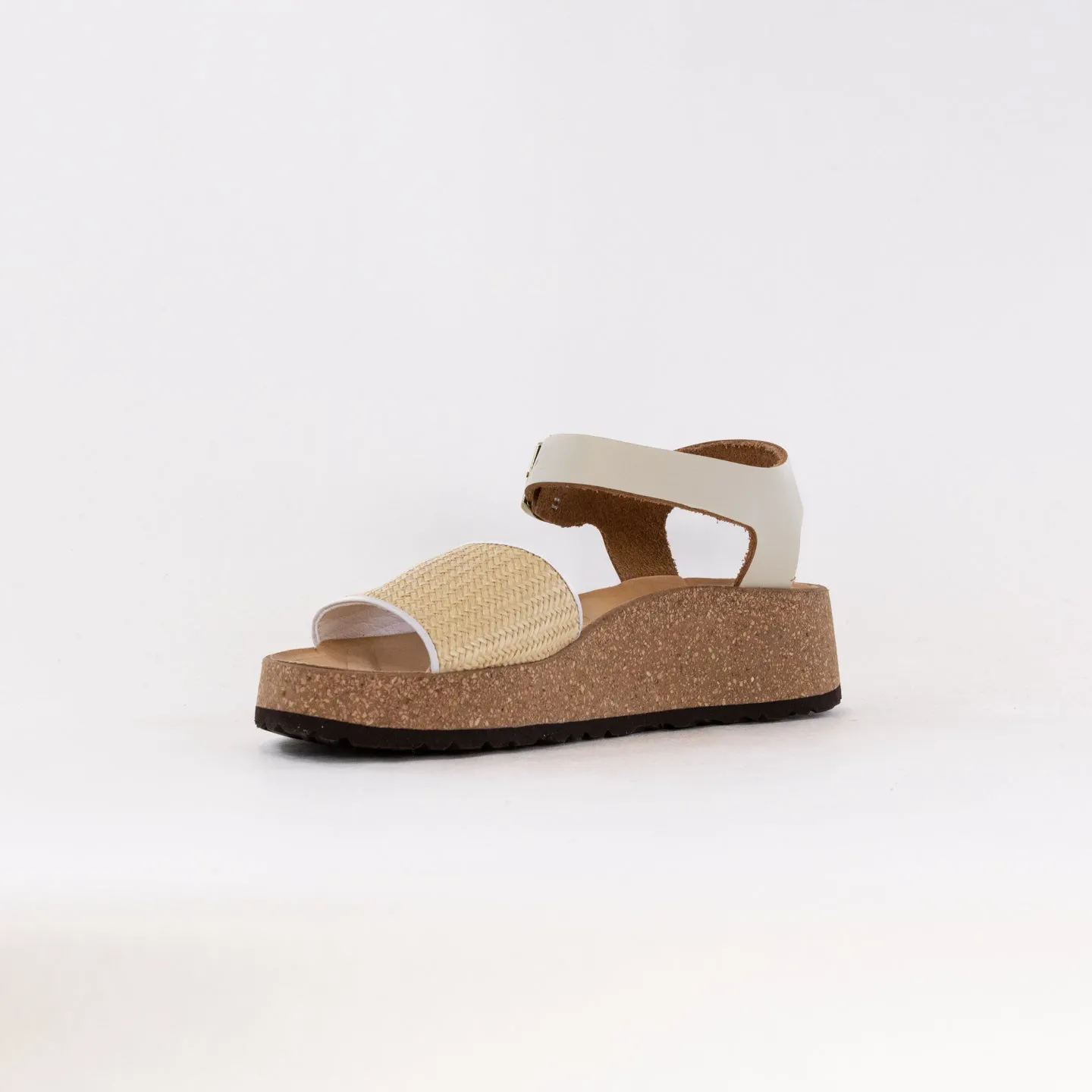 Birkenstock-Papillo Glenda (Women's) - Natural White Raffia Leather