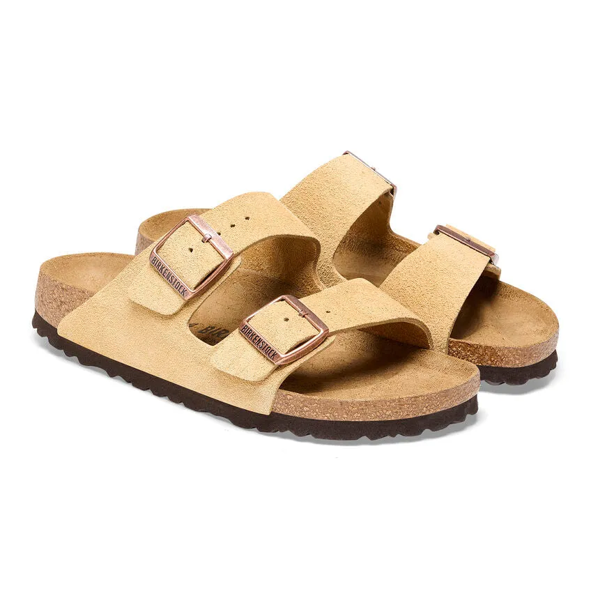 'Birkenstock' Women's Arizona Suede Leather Sandal - Latte Cream