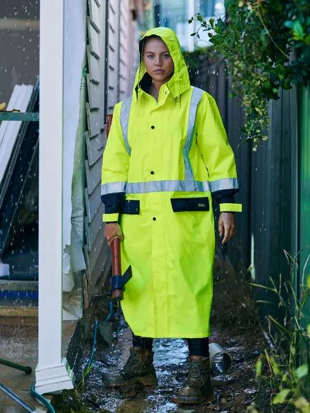 Bisley Taped Hi Vis Long Rain Coat (BJ6961T)