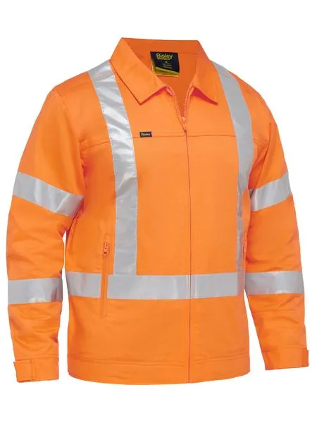 Bisley X Taped Hi Vis Drill Jacket With Liquid Repellent Finish (BJ6919XT)