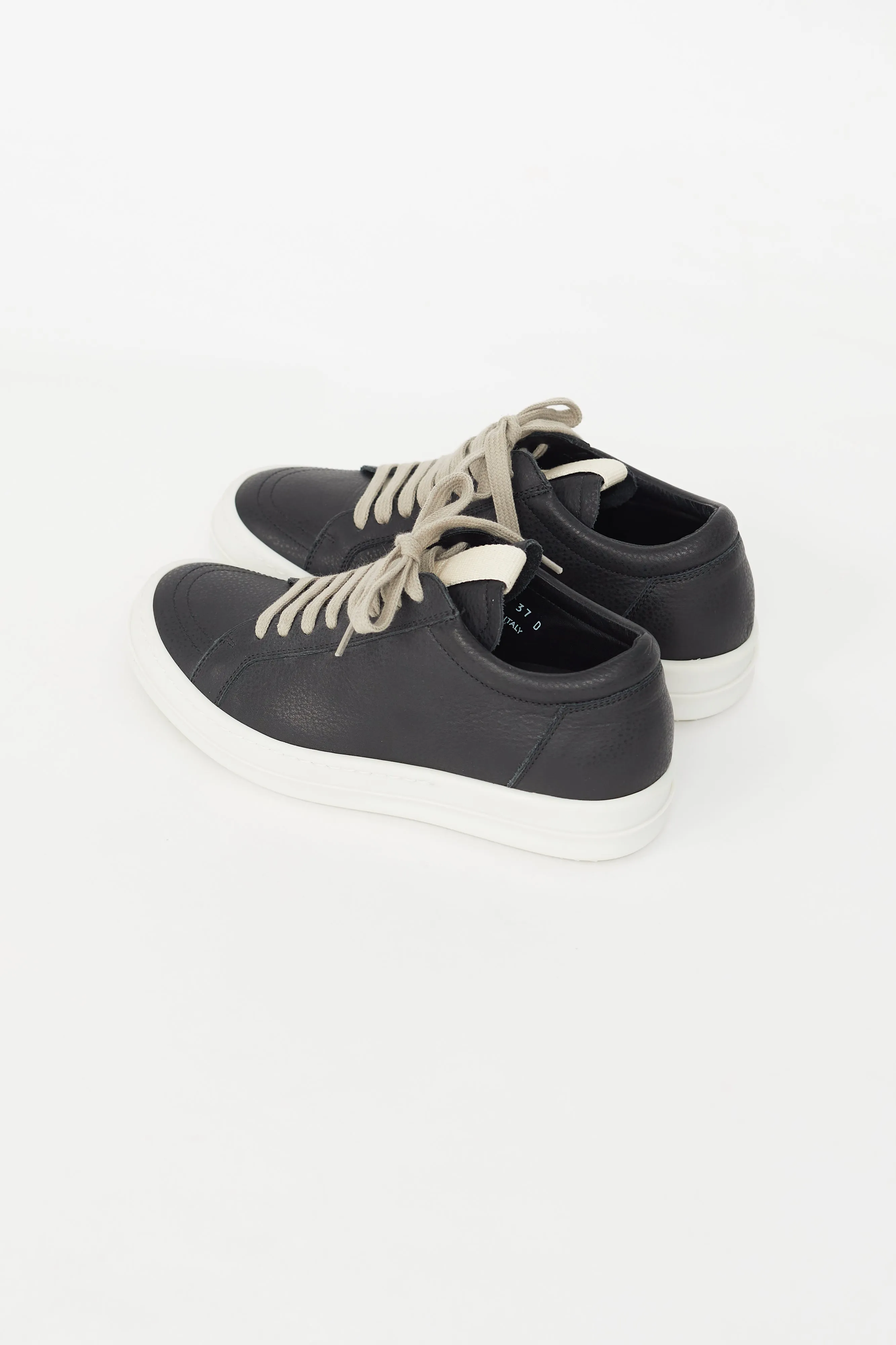 Black Leather Vintage Low Sneaker