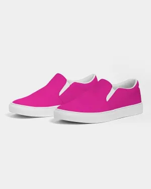 Bright Magenta Slip-On Canvas Sneakers | Women's | Bright Pure Magenta | C0M100Y0K0