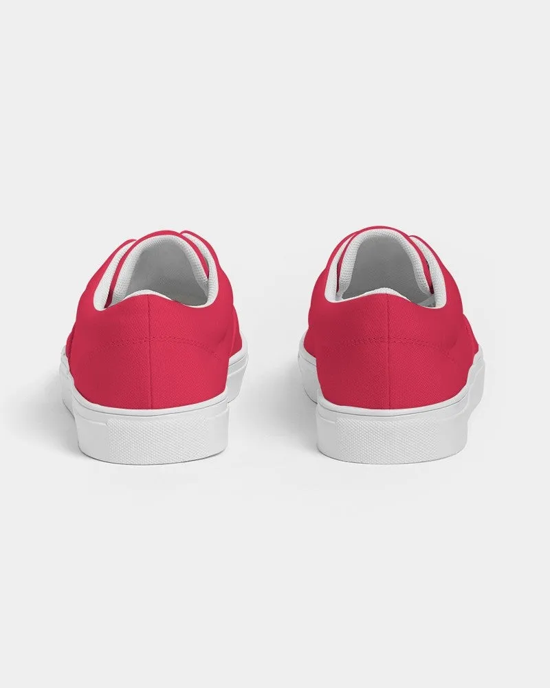 Bright Pink Red Men's Canvas Sneakers | Men's | Bright Pure Pink Red | C0M100Y75K0