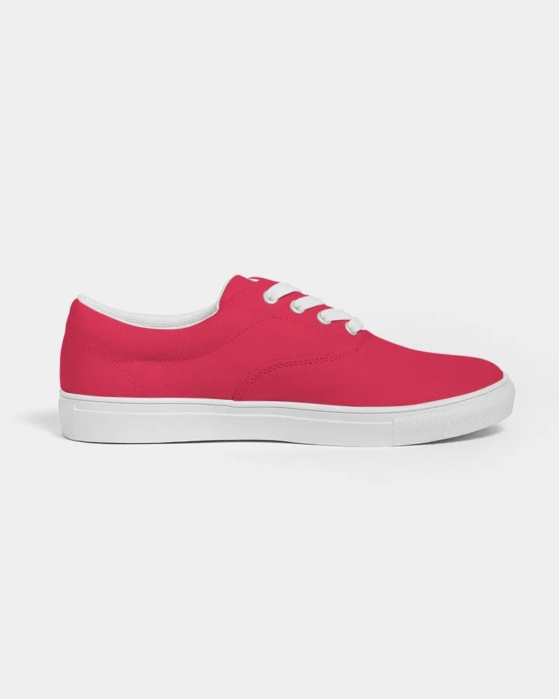 Bright Pink Red Men's Canvas Sneakers | Men's | Bright Pure Pink Red | C0M100Y75K0