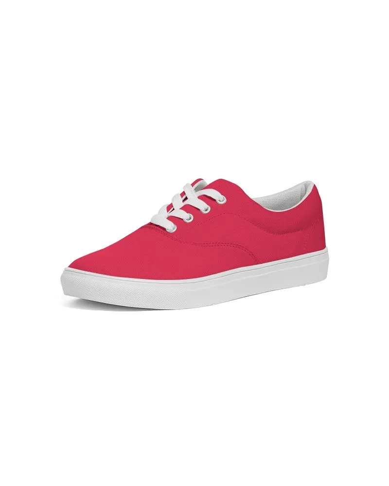 Bright Pink Red Men's Canvas Sneakers | Men's | Bright Pure Pink Red | C0M100Y75K0