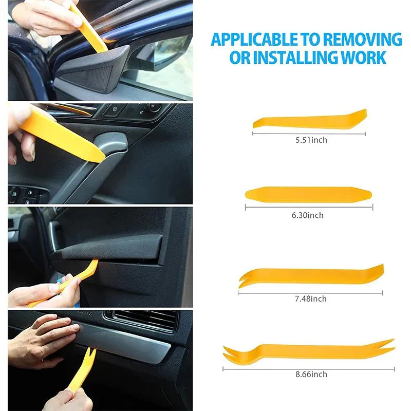 Car Trim Removal Tool - Home Tool Kit with Long Reach Grabber and Non-Destructive Air Wedge Pump