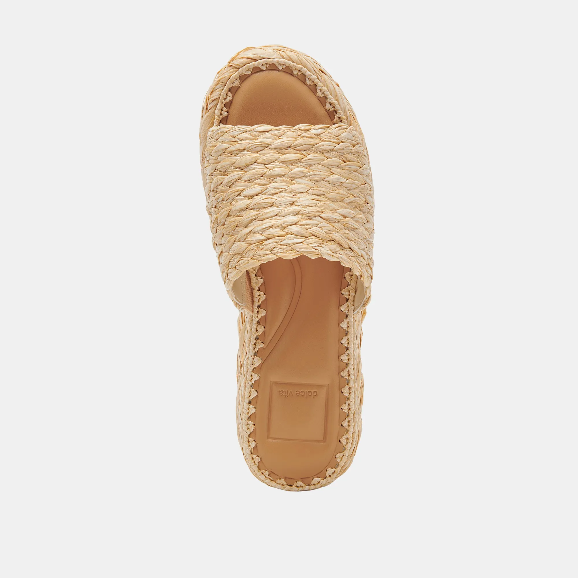 CHAVI WIDE SANDALS LT NATURAL RAFFIA