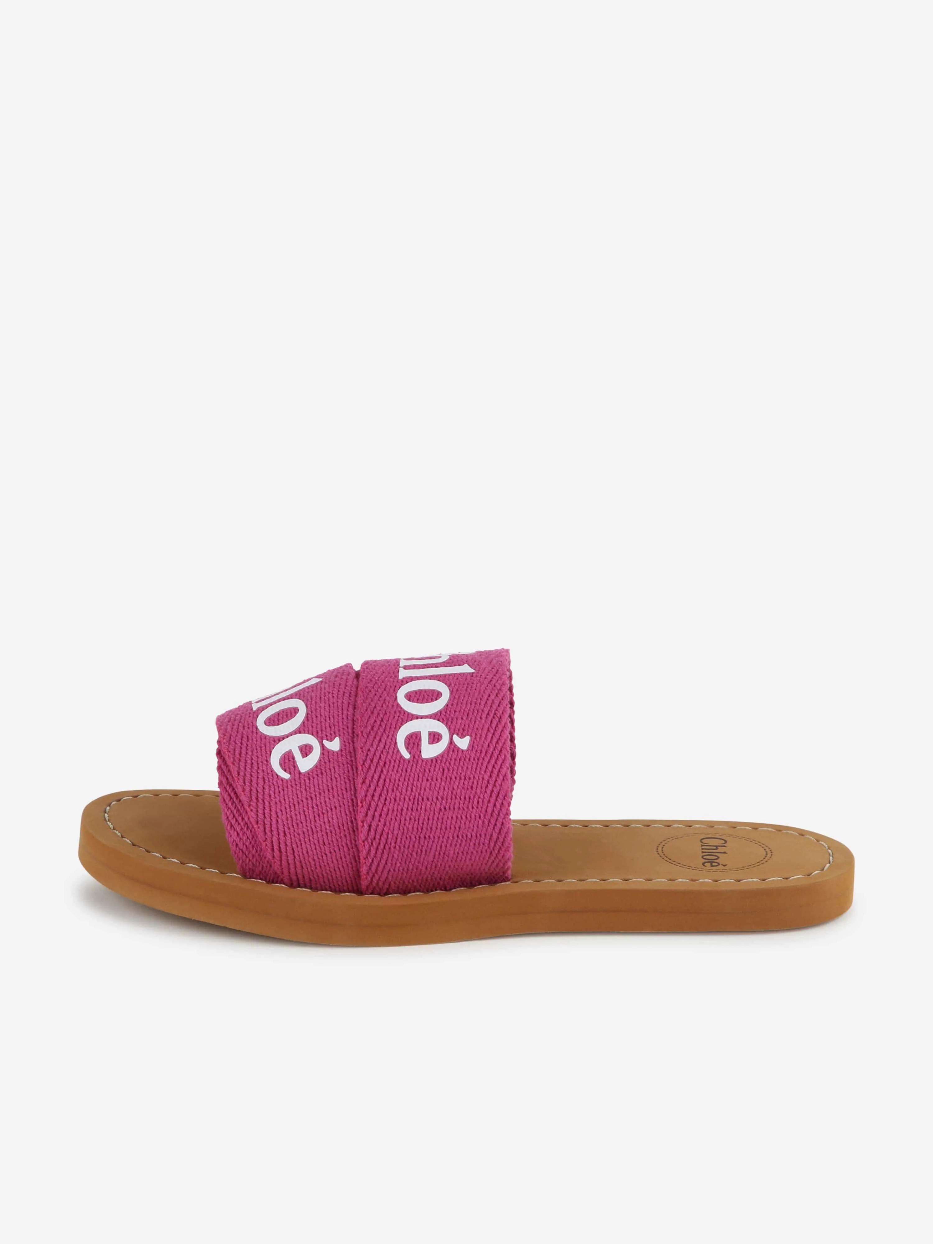 Chloé Girls Logo Slides in Pink