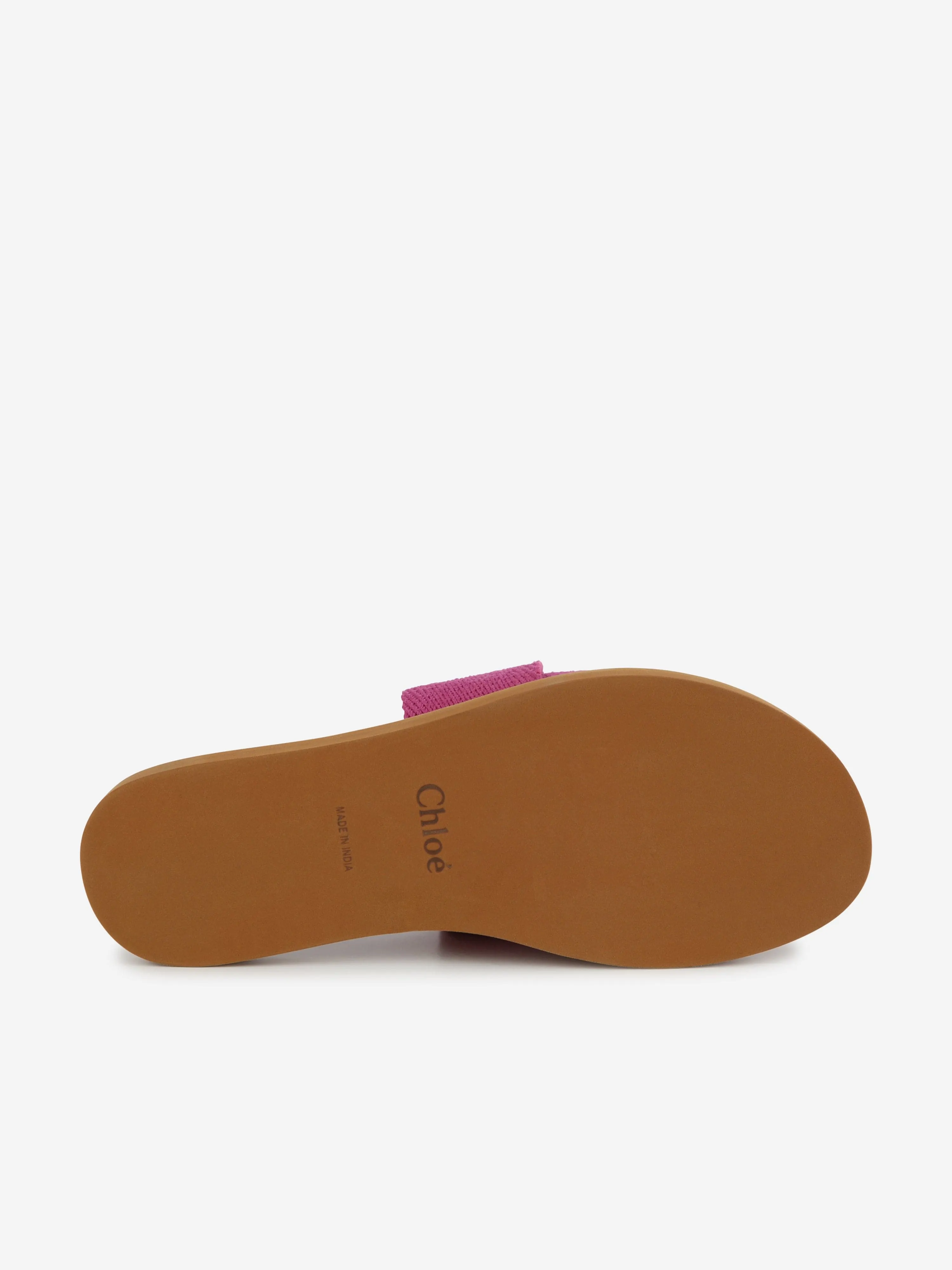 Chloé Girls Logo Slides in Pink