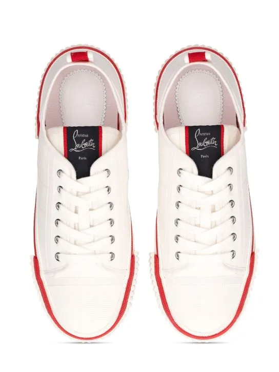 Christian Louboutin   20mm Pedro canvas low top sneakers 