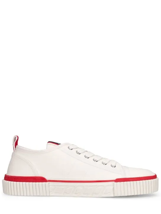 Christian Louboutin   20mm Pedro canvas low top sneakers 