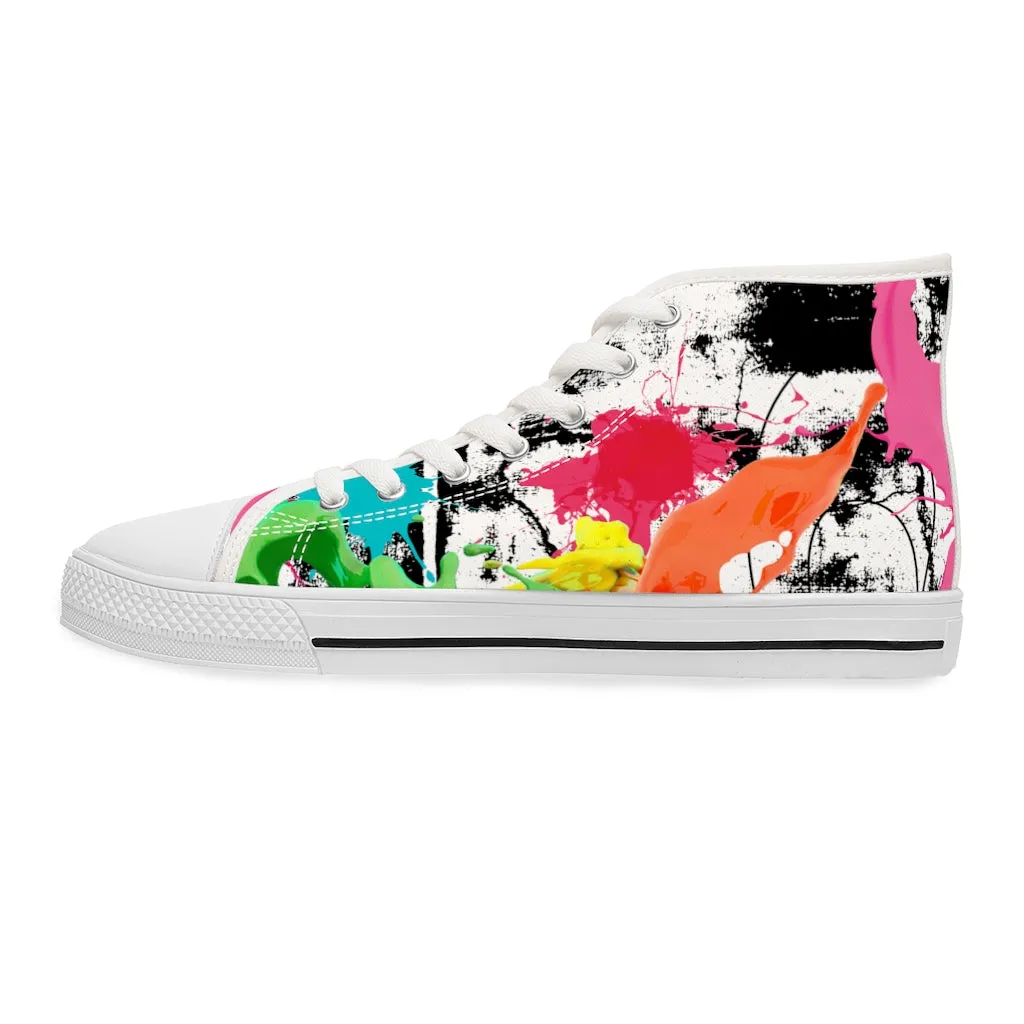 Color splash Women's High Top Sneakers