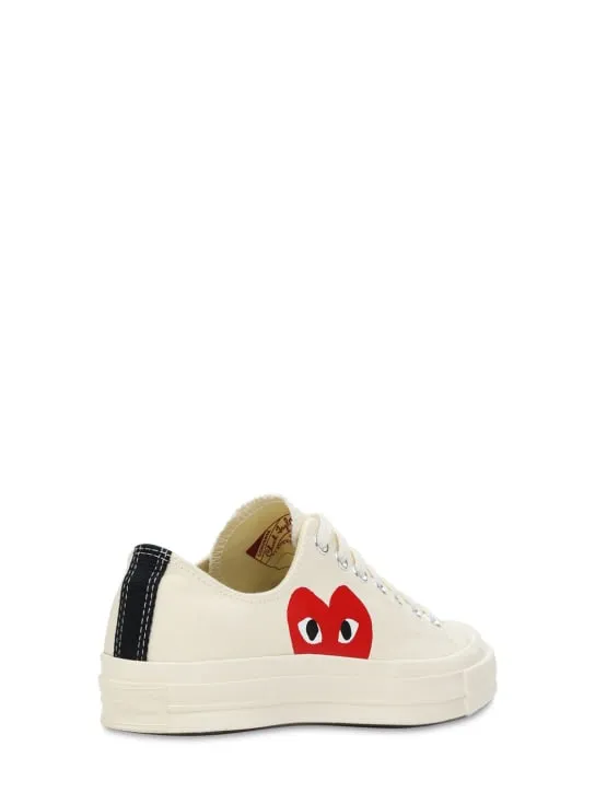 Comme des Garçons Play   PLAY CONVERSE COTTON LOW SNEAKERS 