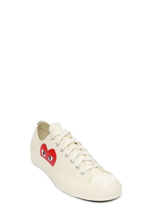 Comme des Garçons Play   PLAY CONVERSE COTTON LOW SNEAKERS 