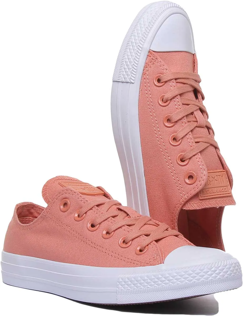 Converse 163307C CT All Star Low Trainer In Peach For Women