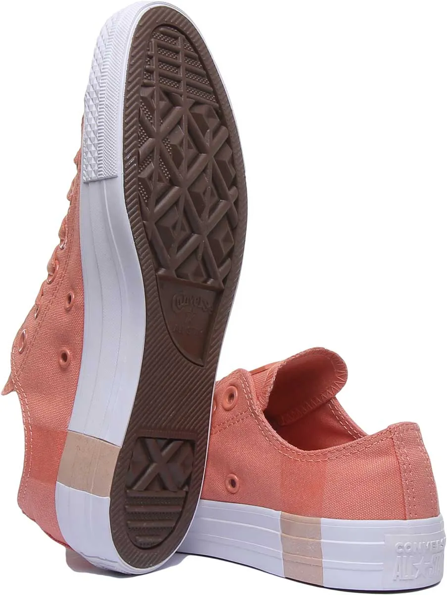 Converse 163307C CT All Star Low Trainer In Peach For Women