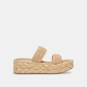 CORLA SANDALS LT NATURAL RAFFIA