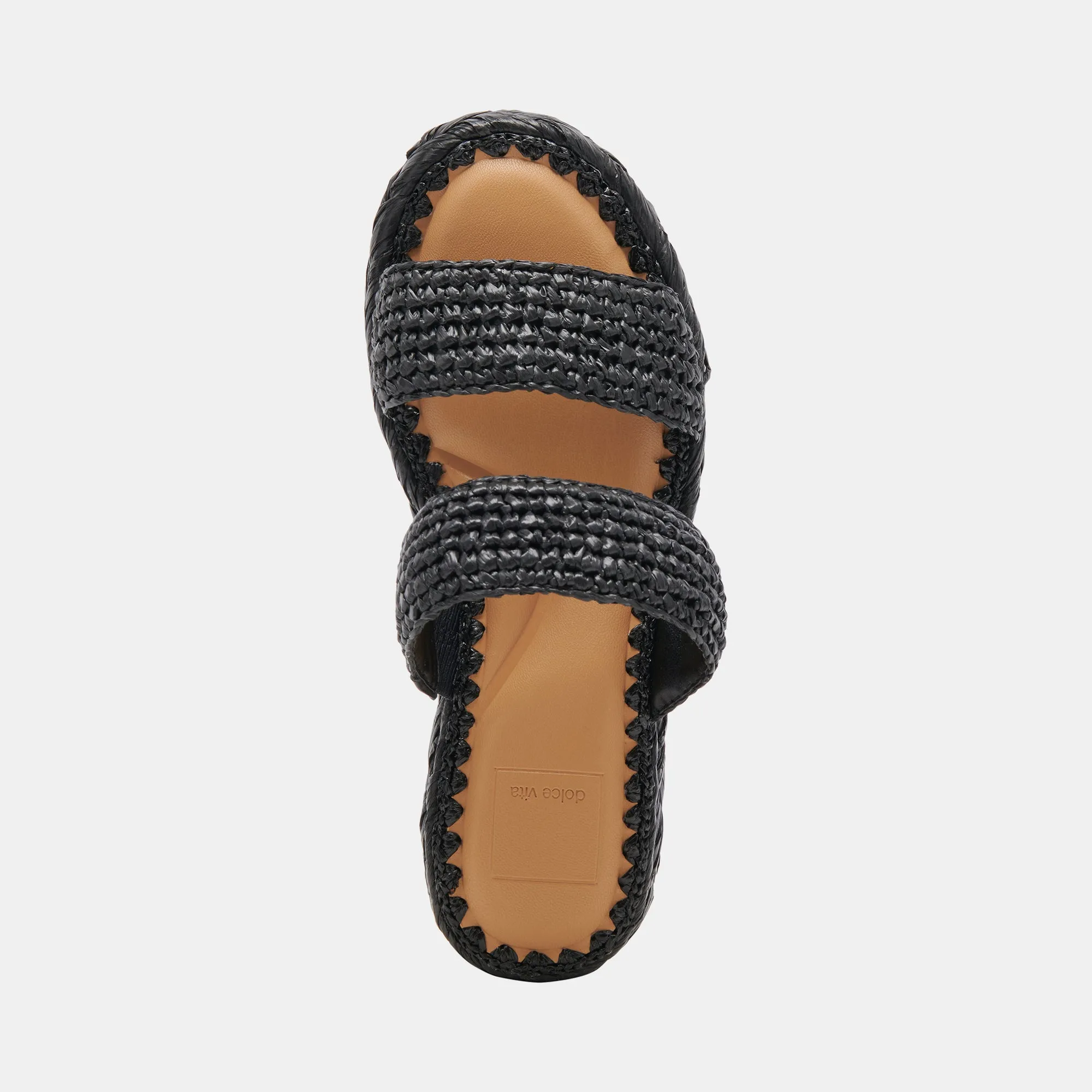 CORLA SANDALS ONYX RAFFIA