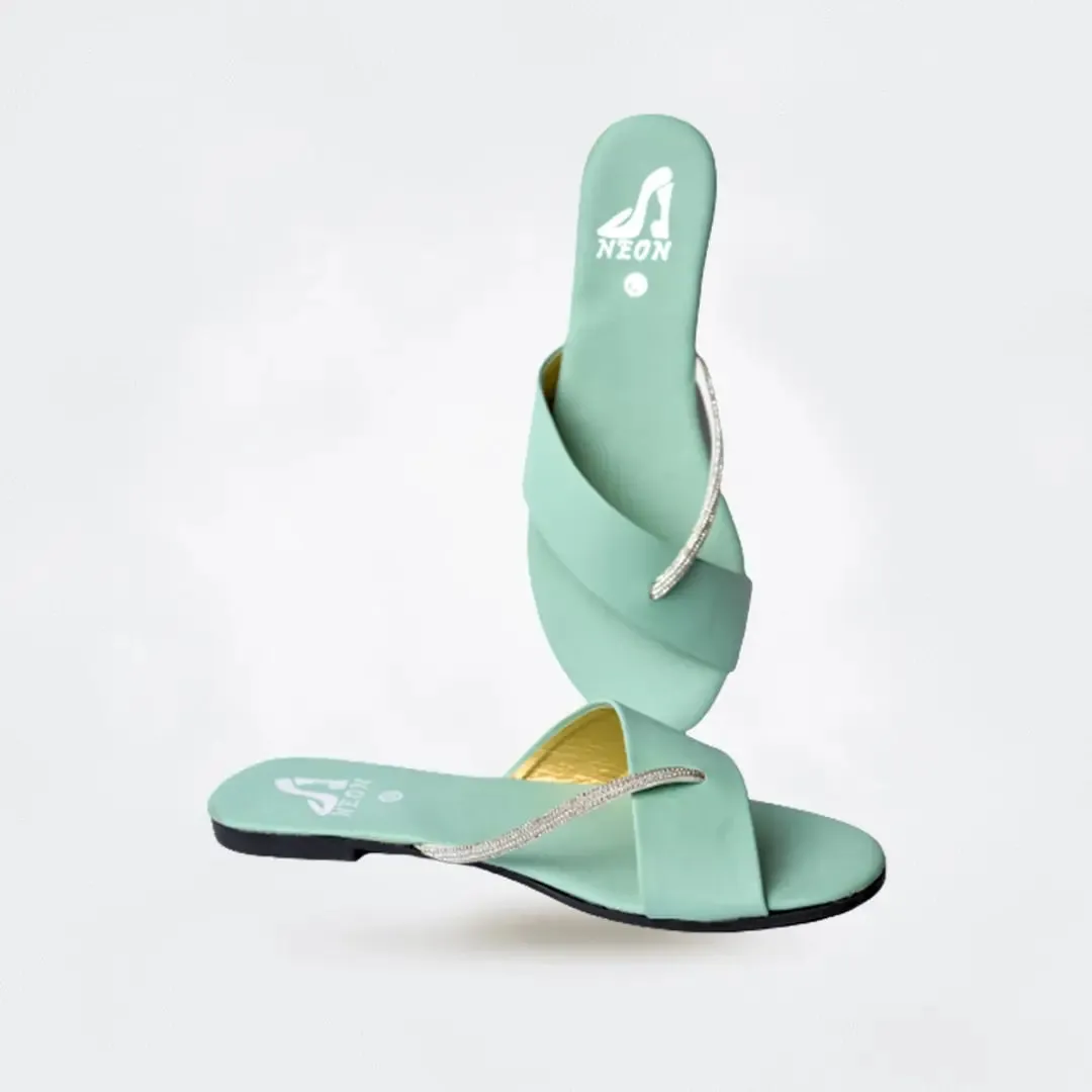 Cross Strap Toe Sea Green