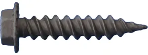 Daggerz 10" x 1" Hex Washer Head Bronze Metal Screws with Serrations Sheet - 6000 Qty