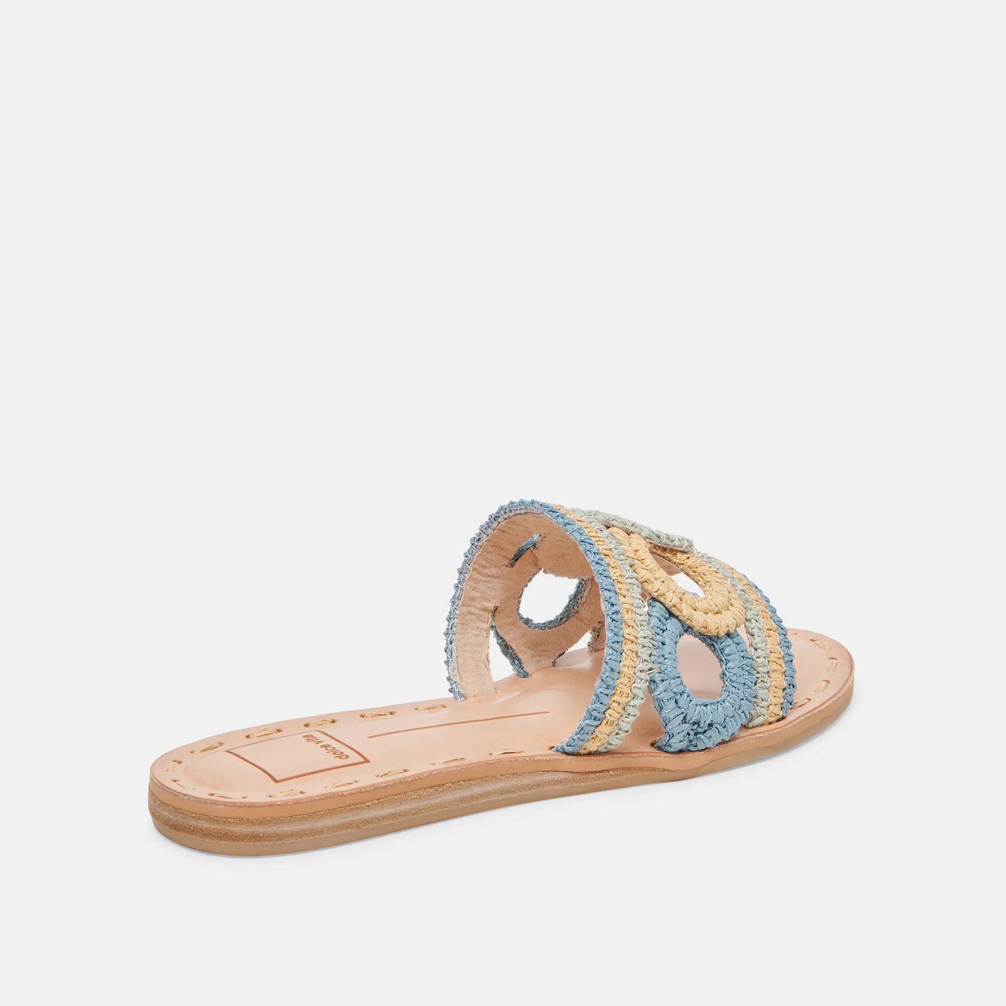 DANY SANDALS BLUE MULTI RAFFIA