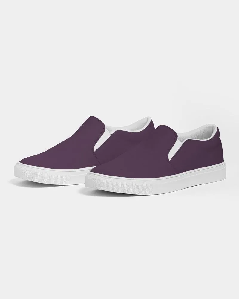 Dark Purple Slip-On Canvas Sneakers | Women's | Dark Pastel Purple | C30M60Y0K80