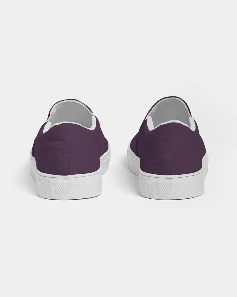 Dark Purple Slip-On Canvas Sneakers | Women's | Dark Pastel Purple | C30M60Y0K80