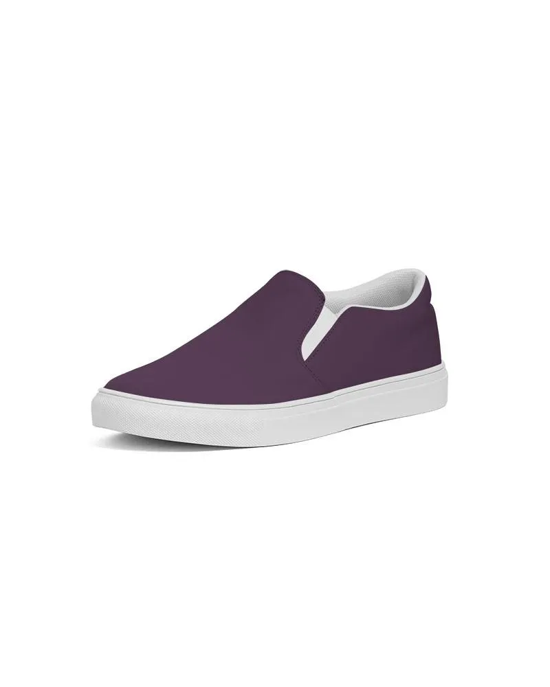 Dark Purple Slip-On Canvas Sneakers | Women's | Dark Pastel Purple | C30M60Y0K80