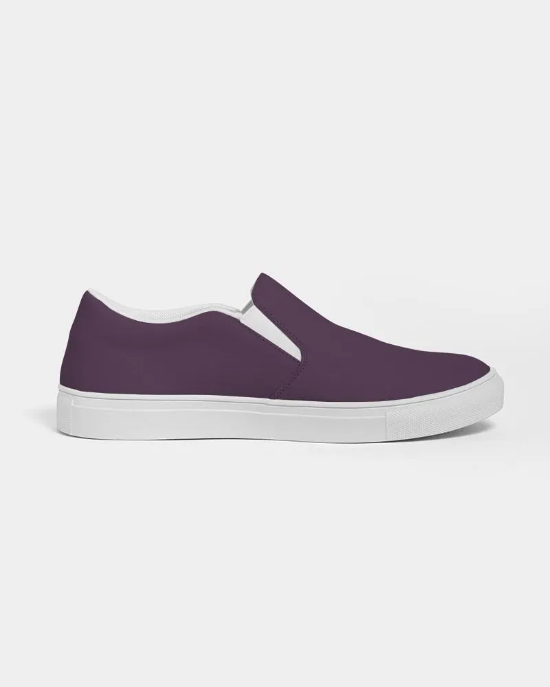 Dark Purple Slip-On Canvas Sneakers | Women's | Dark Pastel Purple | C30M60Y0K80