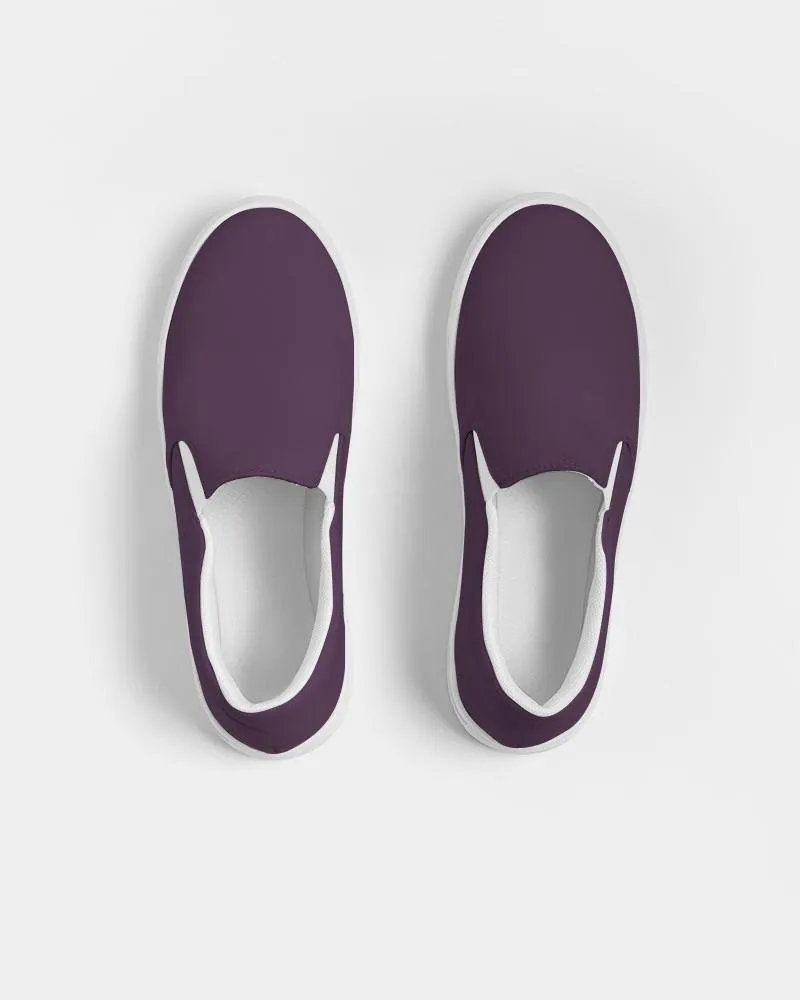 Dark Purple Slip-On Canvas Sneakers | Women's | Dark Pastel Purple | C30M60Y0K80