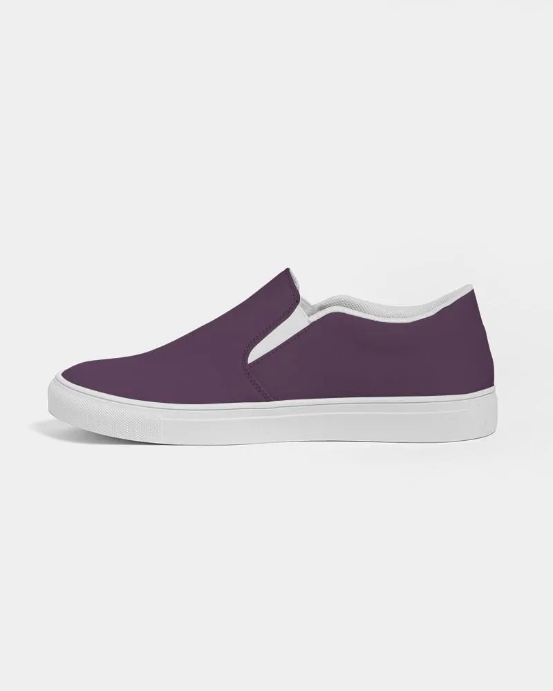 Dark Purple Slip-On Canvas Sneakers | Women's | Dark Pastel Purple | C30M60Y0K80