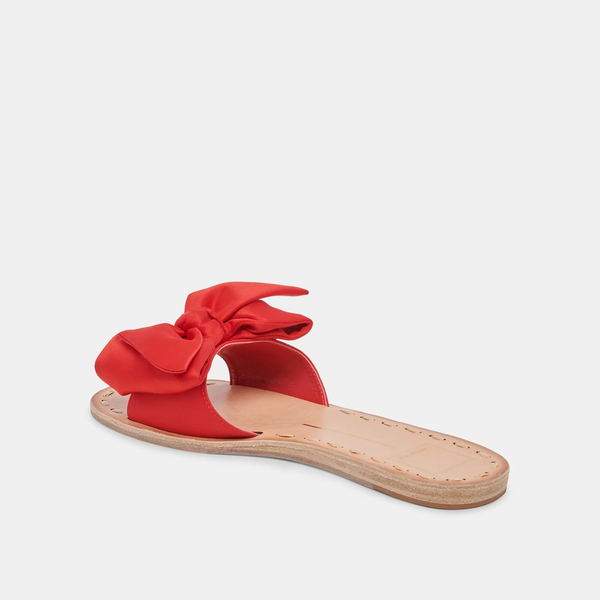 DARSEY SANDALS RED SATIN