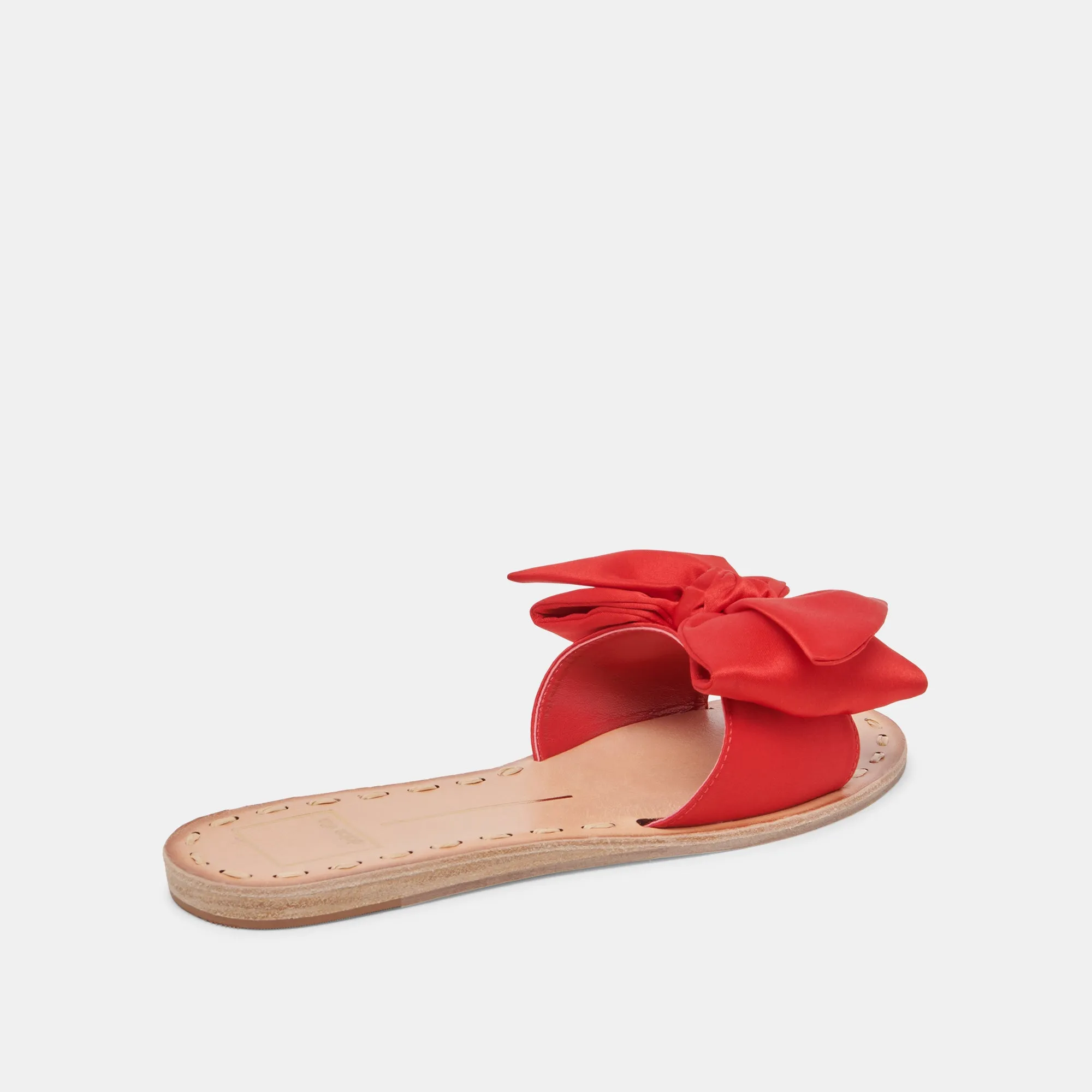 DARSEY SANDALS RED SATIN