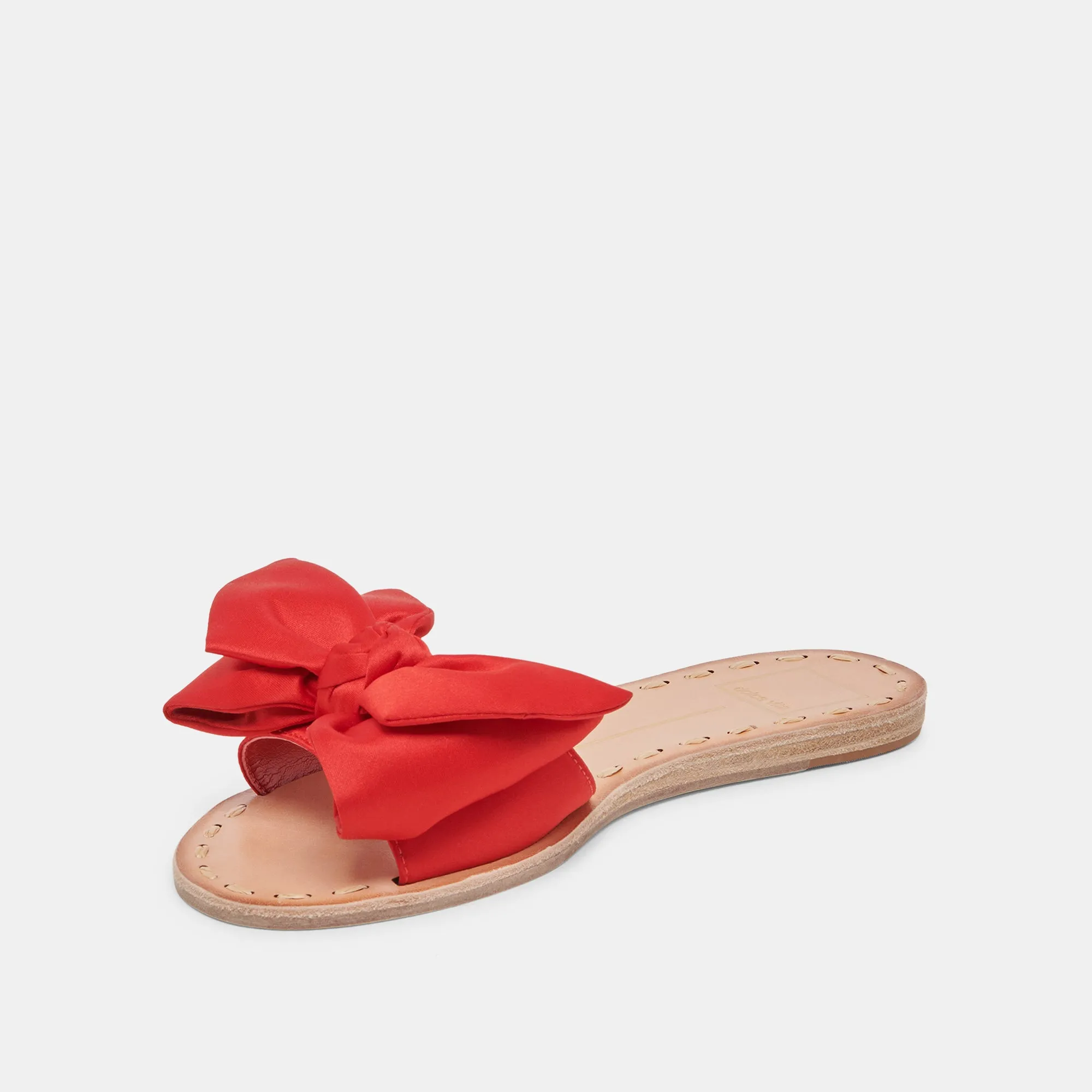 DARSEY SANDALS RED SATIN