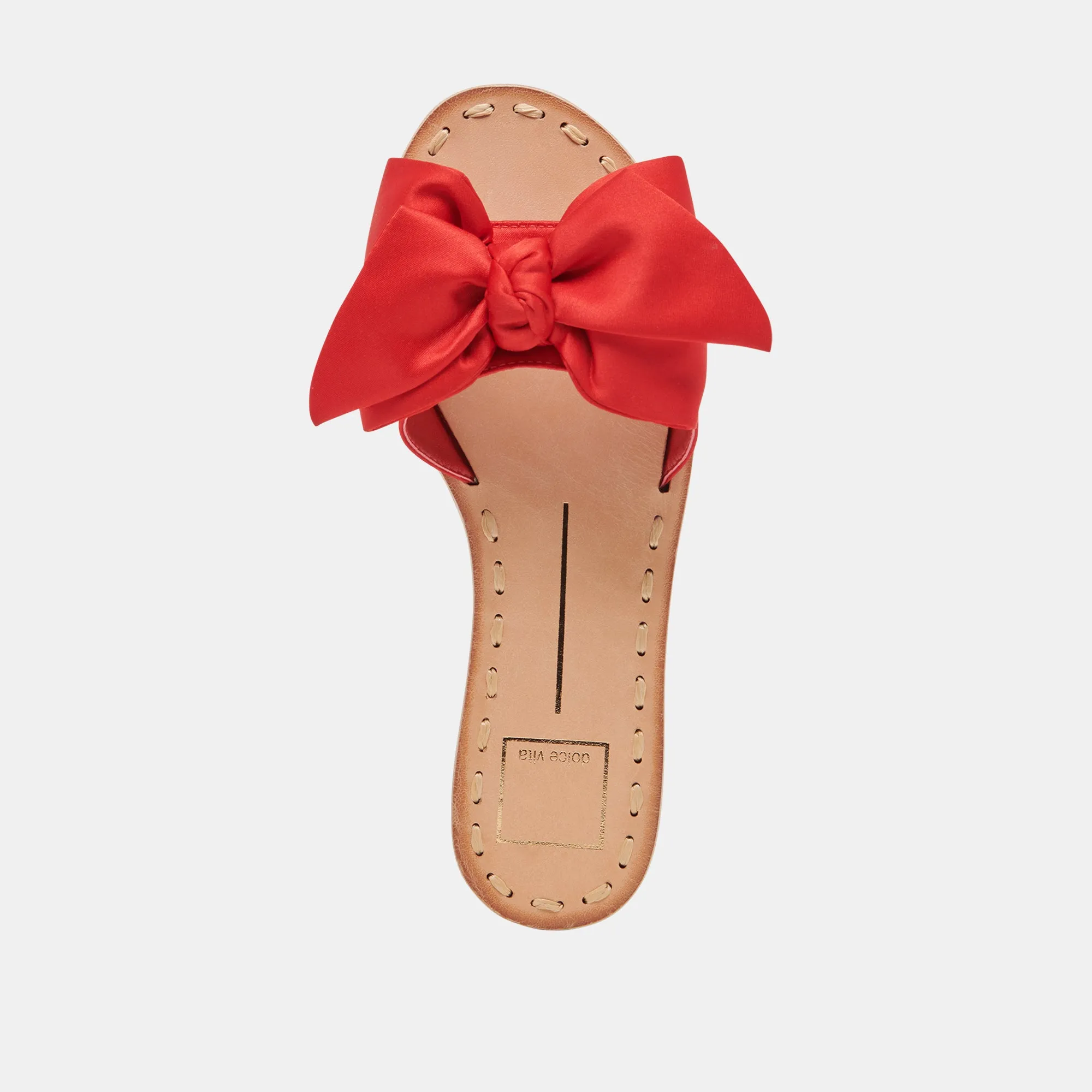 DARSEY SANDALS RED SATIN