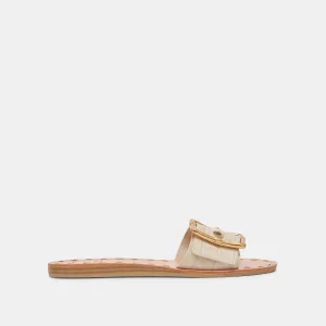 DASA SANDALS BONE EMBOSSED LEATHER