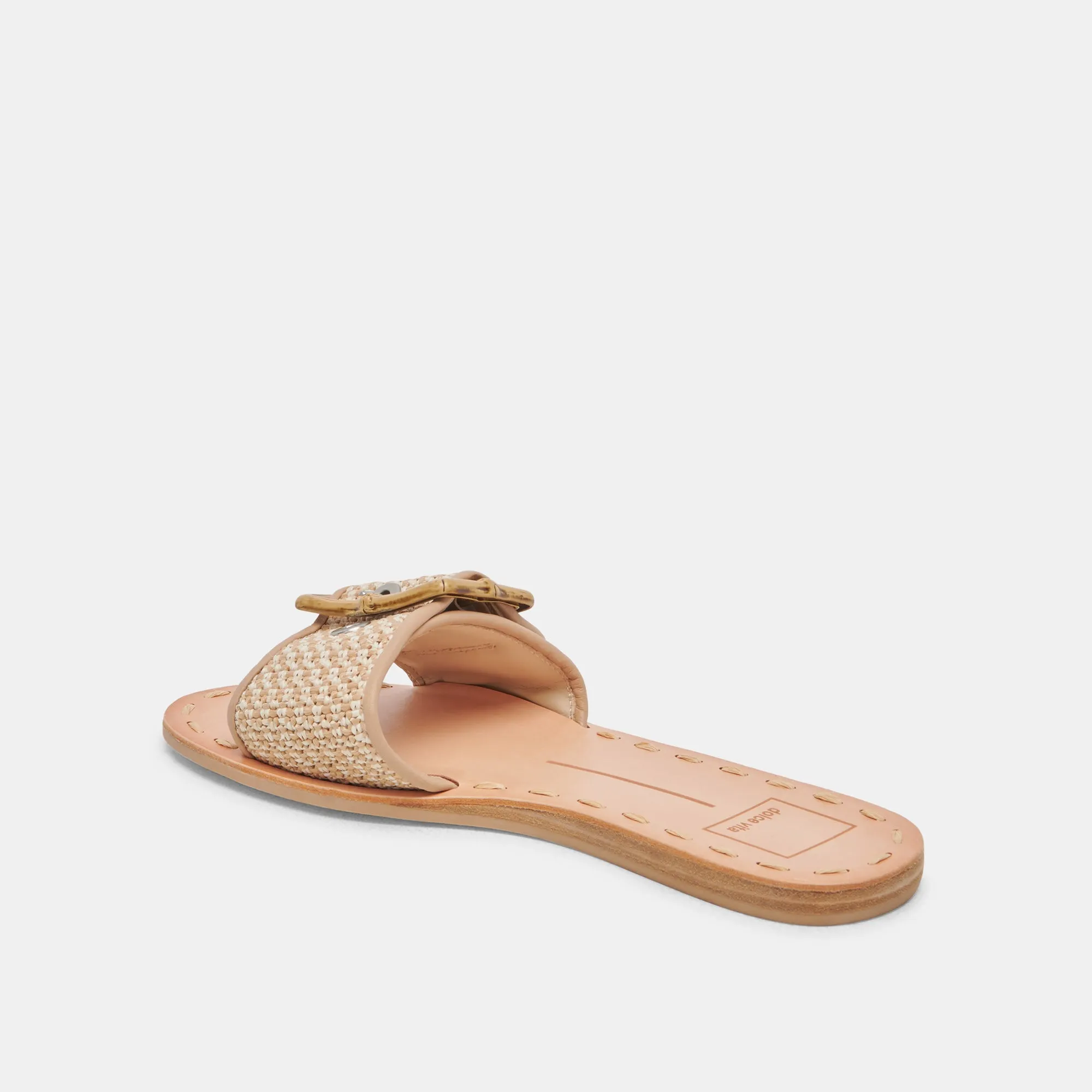 DASA WIDE SANDALS WHITE NATURAL RAFFIA