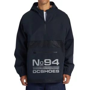 DC Shoes Mens Lofi Hooded Pullover Windbreaker Poncho - Black