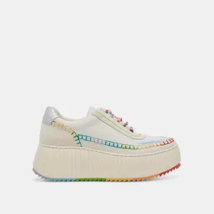 DOLEN PRIDE SNEAKERS WHITE MULTI LEATHER