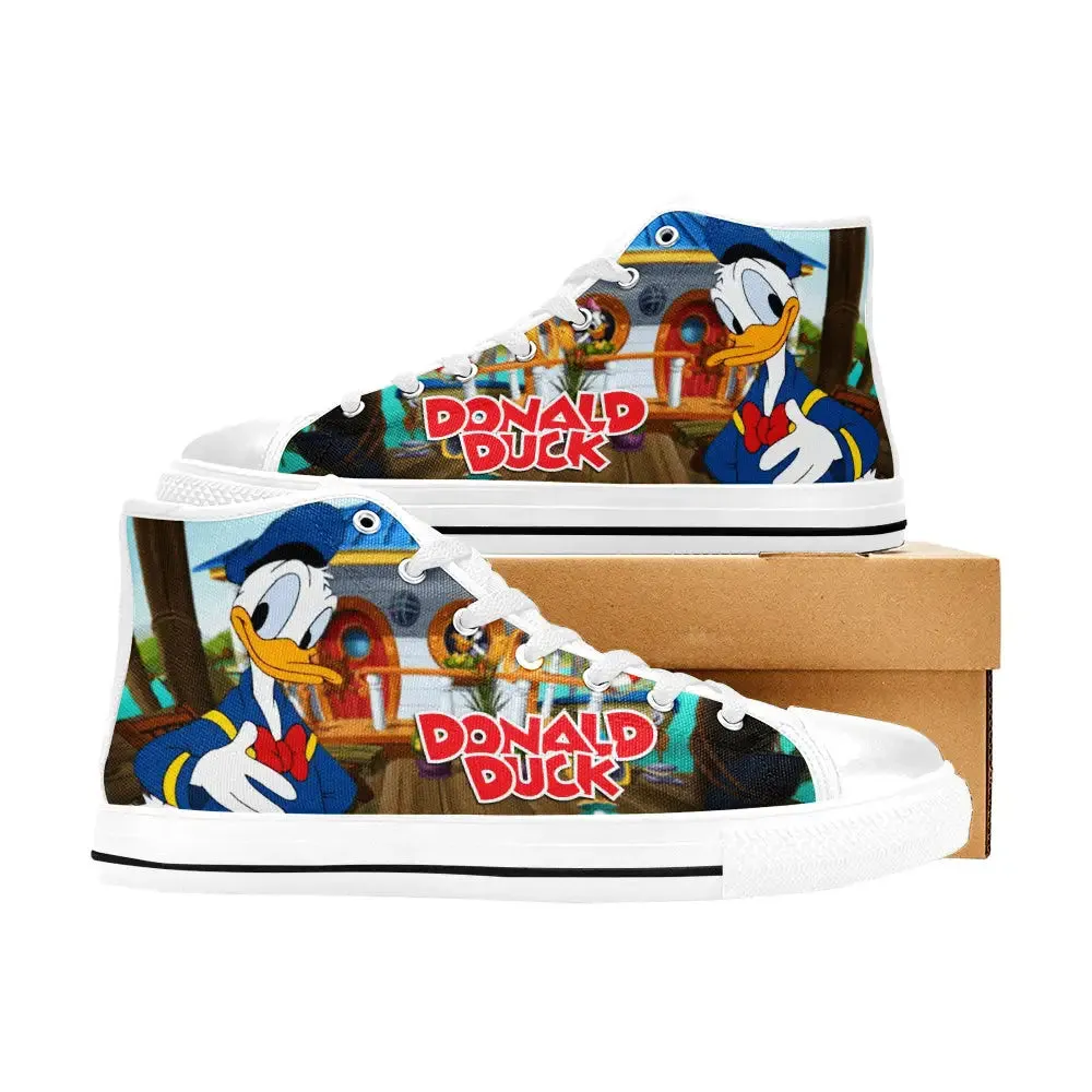 Donald Duck Shoes High Top Sneakers for Kids and Adults