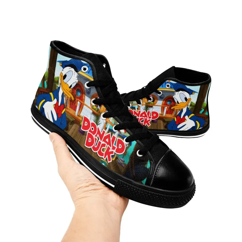 Donald Duck Shoes High Top Sneakers for Kids and Adults