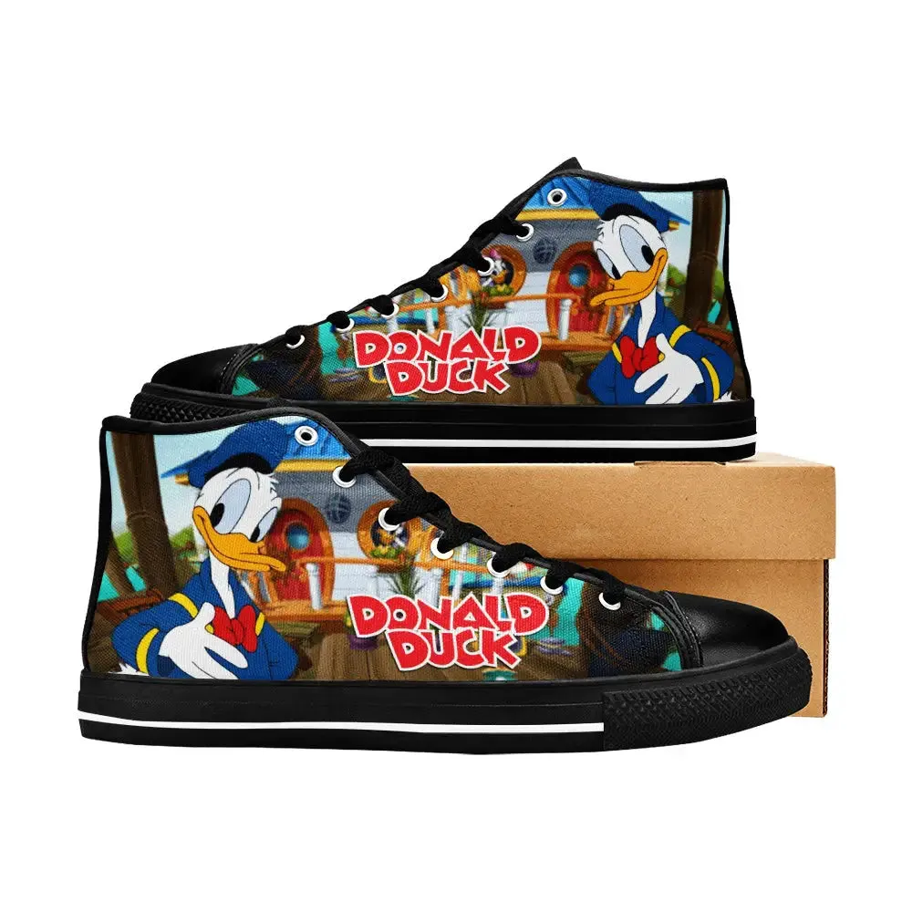 Donald Duck Shoes High Top Sneakers for Kids and Adults