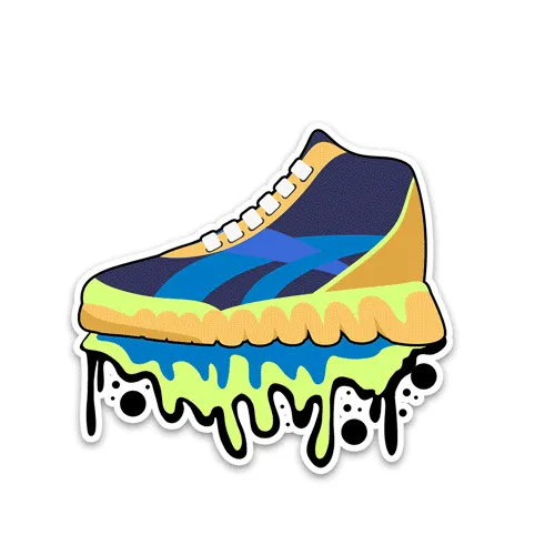 Dripping shoes Reflective Sticker