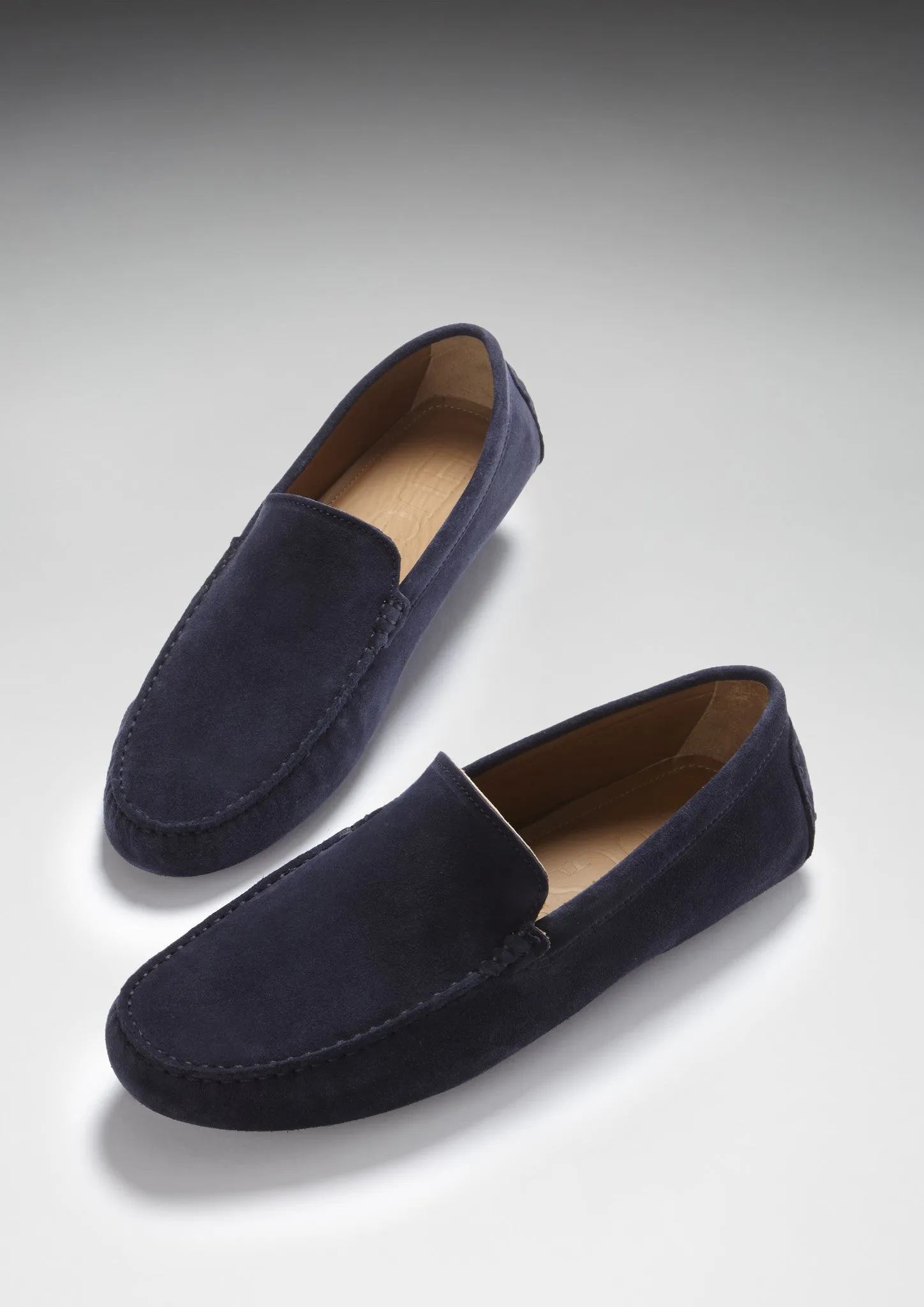 Driving Loafers, navy blue suede